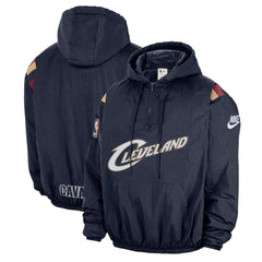 NBA Cleveland Cavaliers Hardwood Classics Therma-FIT Half-Zip Hooded Windbreaker sale