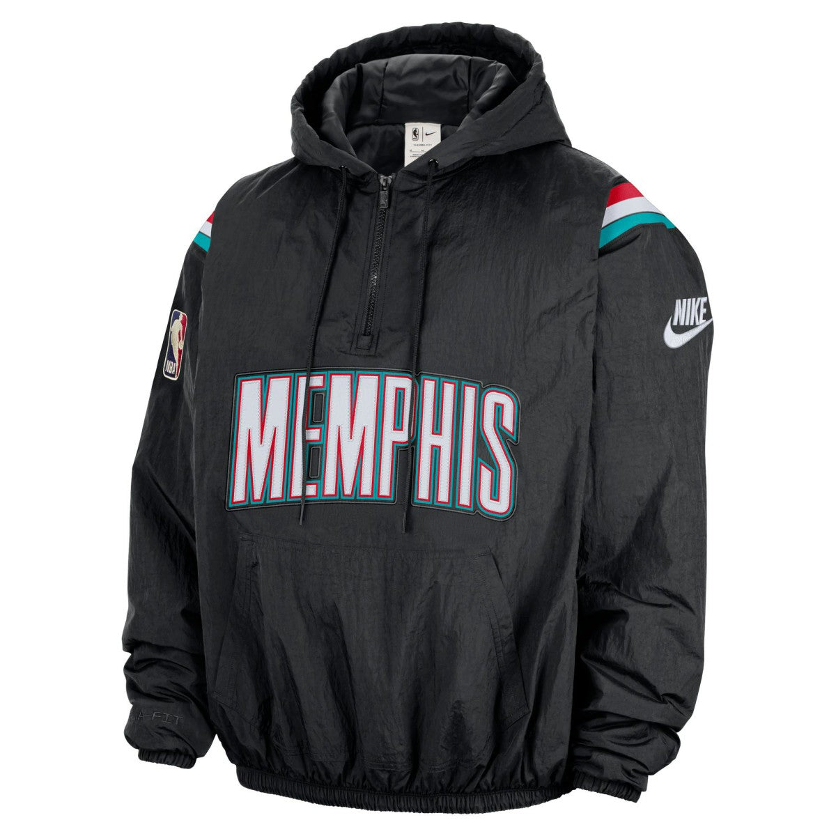 NBA Memphis Grizzlies Hardwood Classics Therma-FIT Half-Zip Hooded Windbreaker