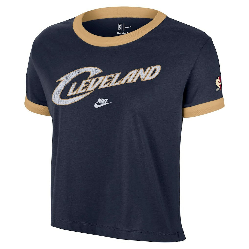 NBA Cleveland Cavaliers Women's Classic Edition Hardwood Classics Essential Vintage Ringer T-Shirt sale