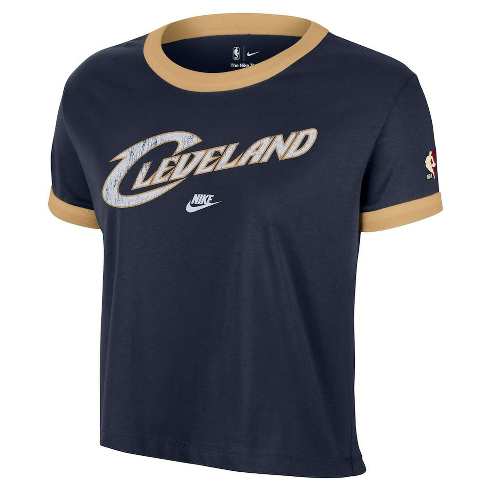 NBA Cleveland Cavaliers Women's Classic Edition Hardwood Classics Essential Vintage Ringer T-Shirt sale