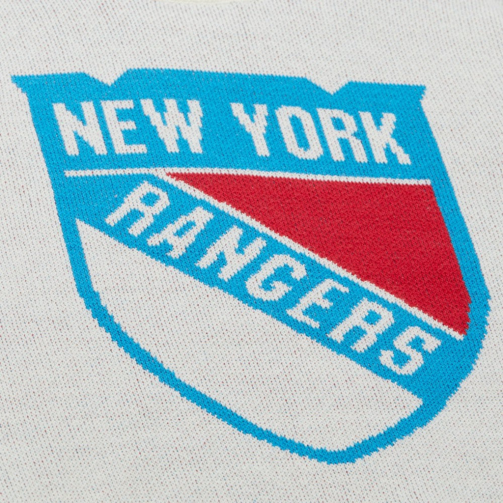 NHL Cream New York Rangers Mitchell & Ness Centennial Retro Logo Sweater