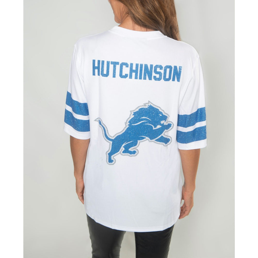 Aidan Hutchinson  Cuce Women's Crystal V-Neck Tunic - Detroit Lions