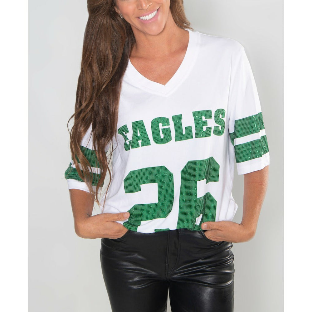 Saquon Barkley  Cuce Women's Crystal V-Neck Tunic - Philadelphia Eagles