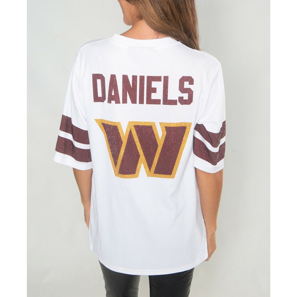 Jayden Daniels  Cuce Women's Crystal V-Neck Tunic - Washington Commanders