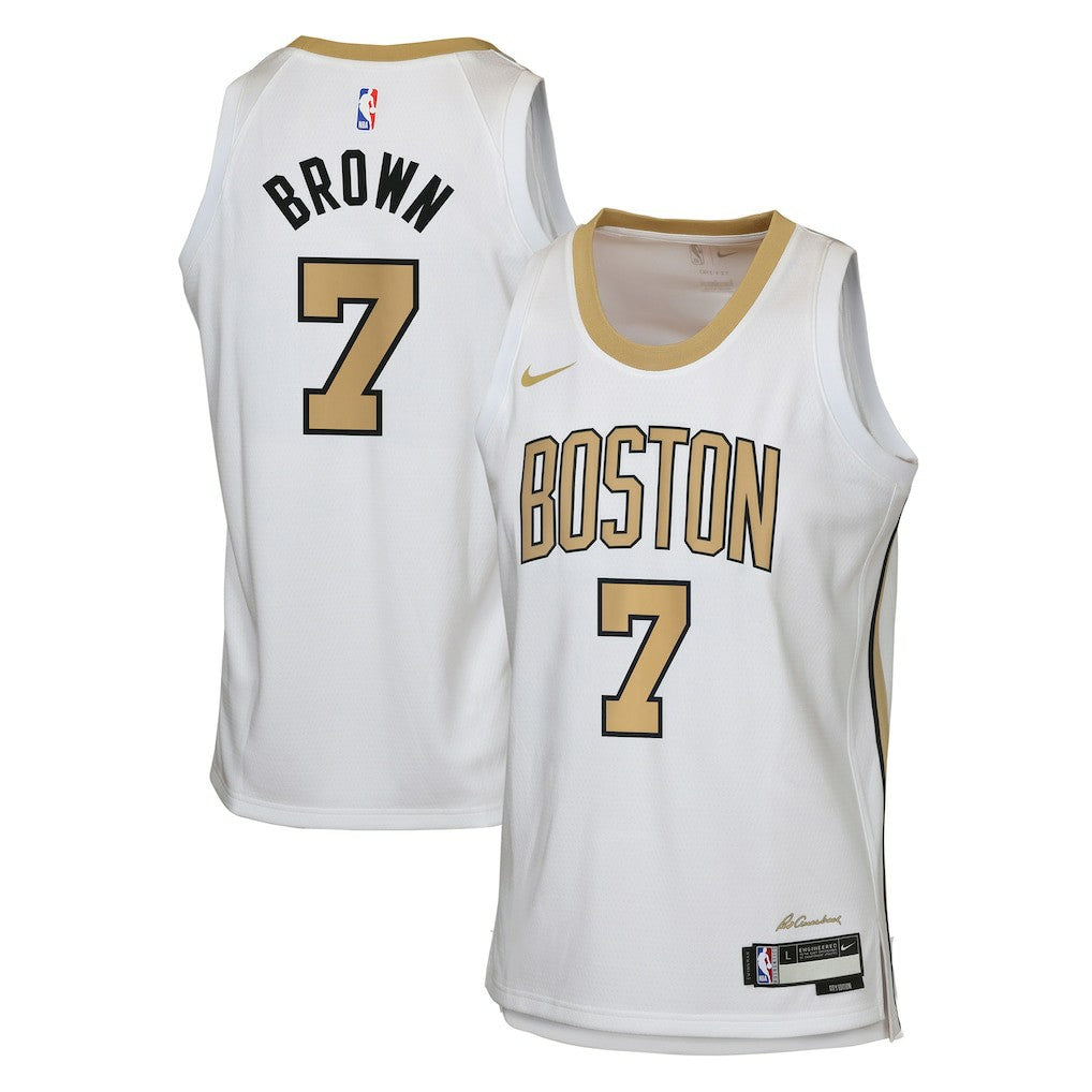 NBA Jaylen Brown Boston Celtics Youth 2025/26 City Edition Swingman Jersey