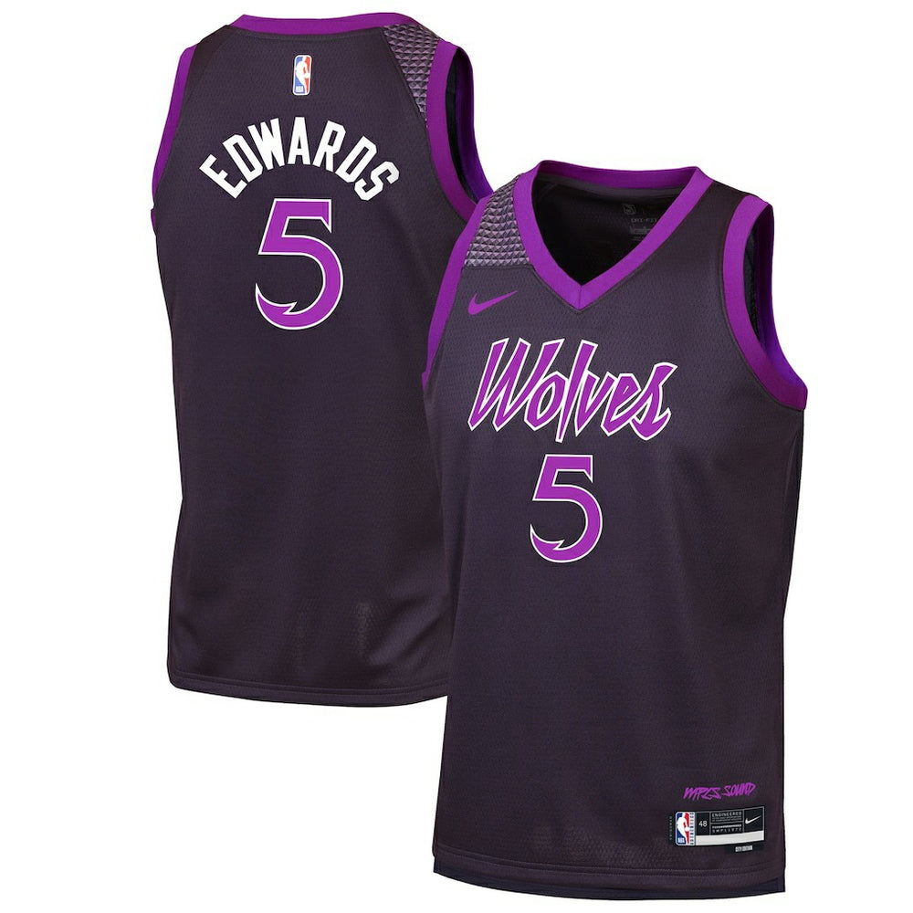NBA Anthony Edwards Minnesota Timberwolves Youth 2025/26 City Edition Swingman Jersey