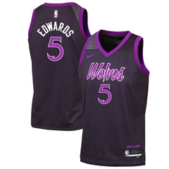 NBA Anthony Edwards Minnesota Timberwolves Youth 2025/26 City Edition Swingman Jersey