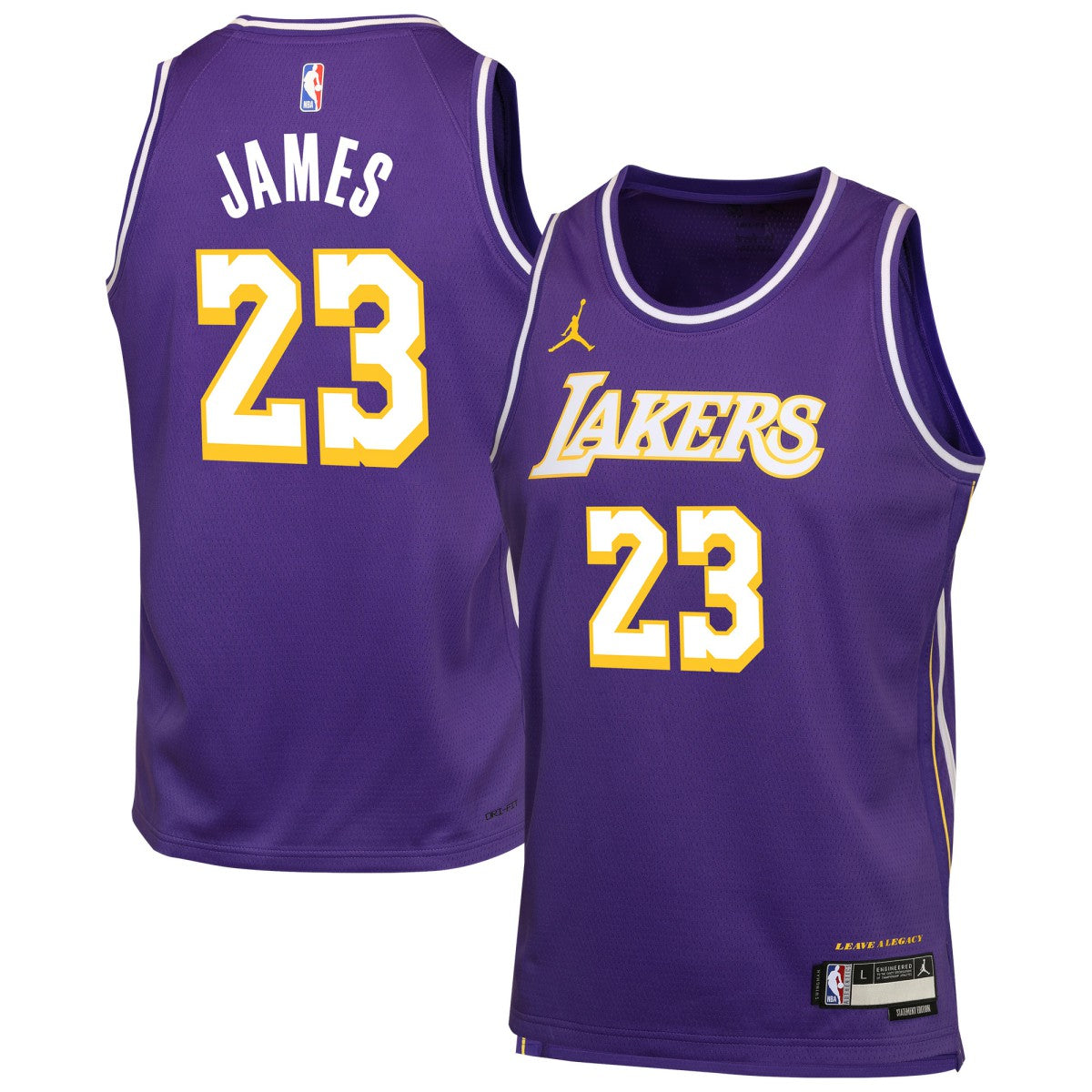 NBA LeBron James Los Angeles Lakers Jordan Brand Youth Swingman Jersey
