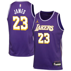 NBA LeBron James Los Angeles Lakers Jordan Brand Youth Swingman Jersey