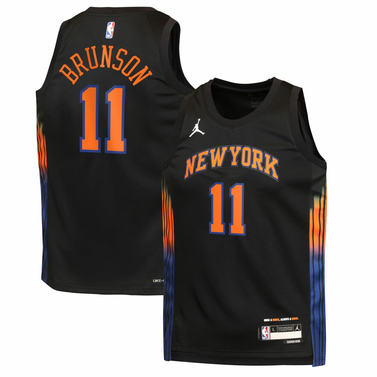 NBA Jalen Brunson New York Knicks Jordan Brand Youth Swingman Jersey