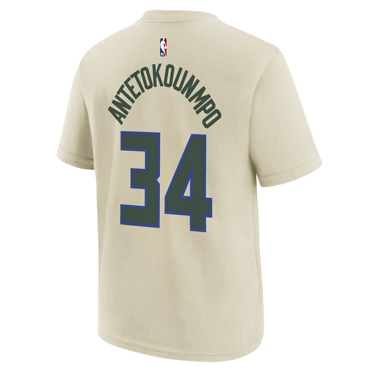 NBA Giannis Antetokounmpo Milwaukee Bucks Youth 2025/26 City Edition Name & Number T-Shirt