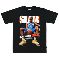 NBA Shai Gilgeous-Alexander Oklahoma City Thunder SLAM Unisex February/March 2025 Cover Graphic T-Shirt