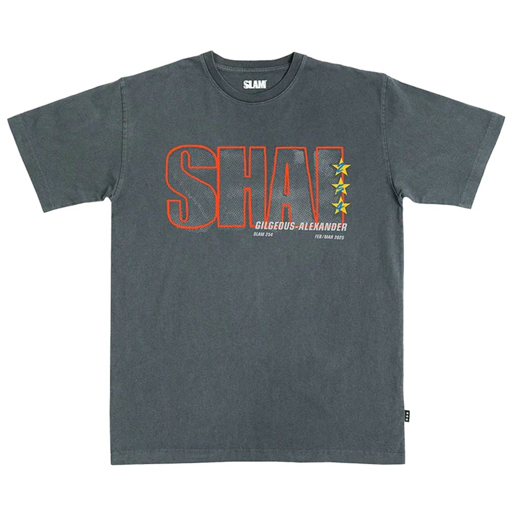 NBA Shai Gilgeous-Alexander Oklahoma City Thunder SLAM Unisex February/March 2025 Cover Graphic Remix T-Shirt