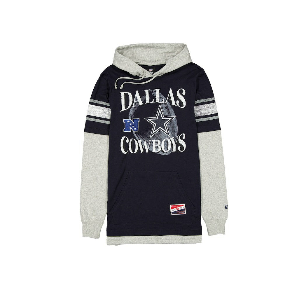 Twofer Layered Long Sleeve Hoodie T-Shirt - Dallas Cowboys