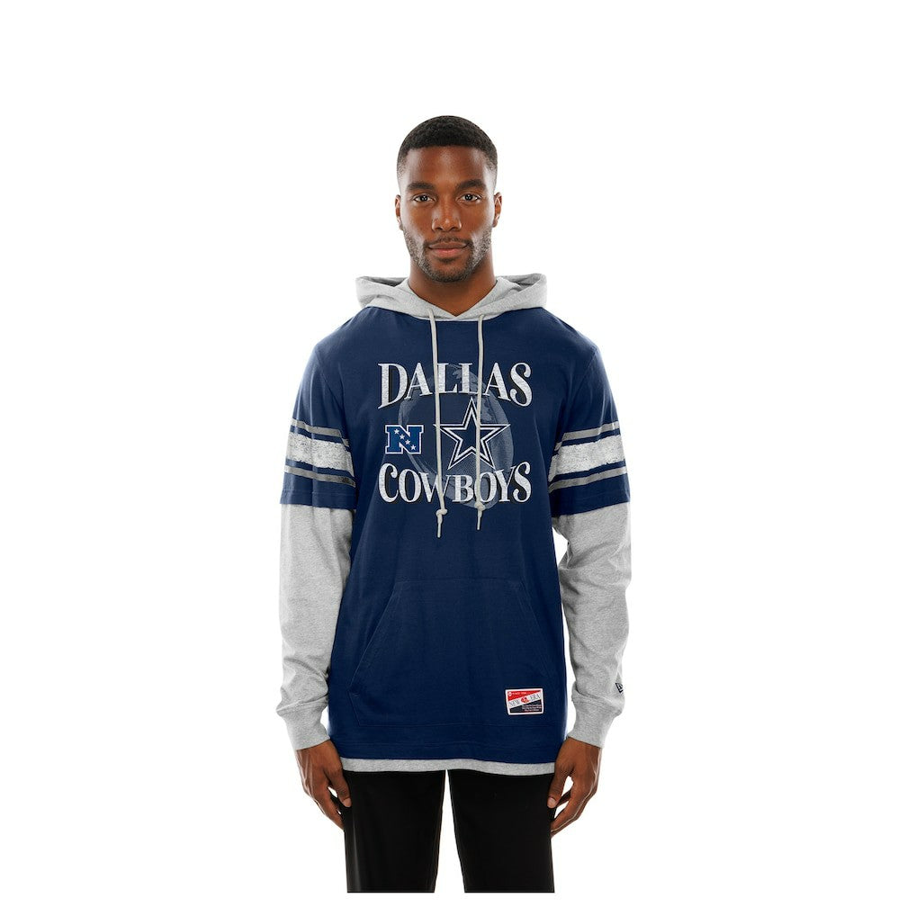 Twofer Layered Long Sleeve Hoodie T-Shirt - Dallas Cowboys
