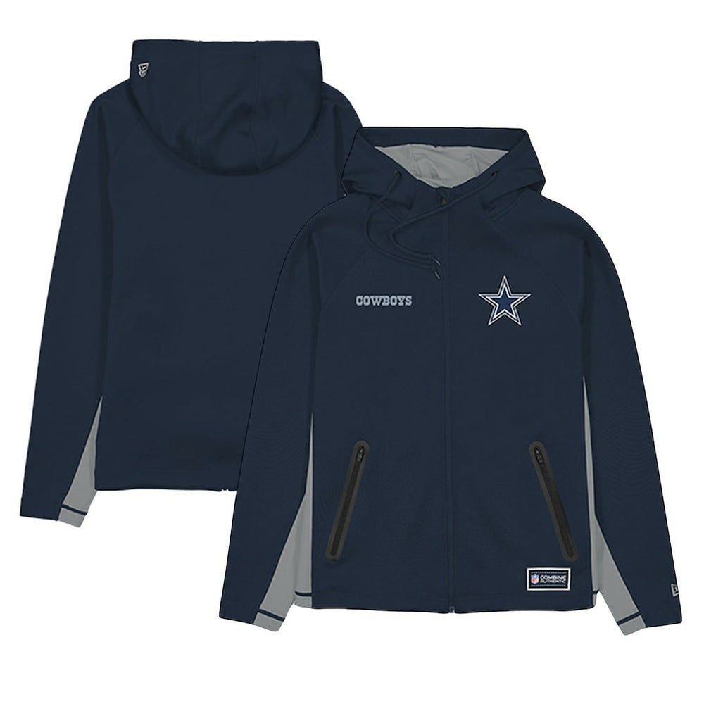 Combine Authentic Raglan Scuba Full-Zip Hoodie - Dallas Cowboys