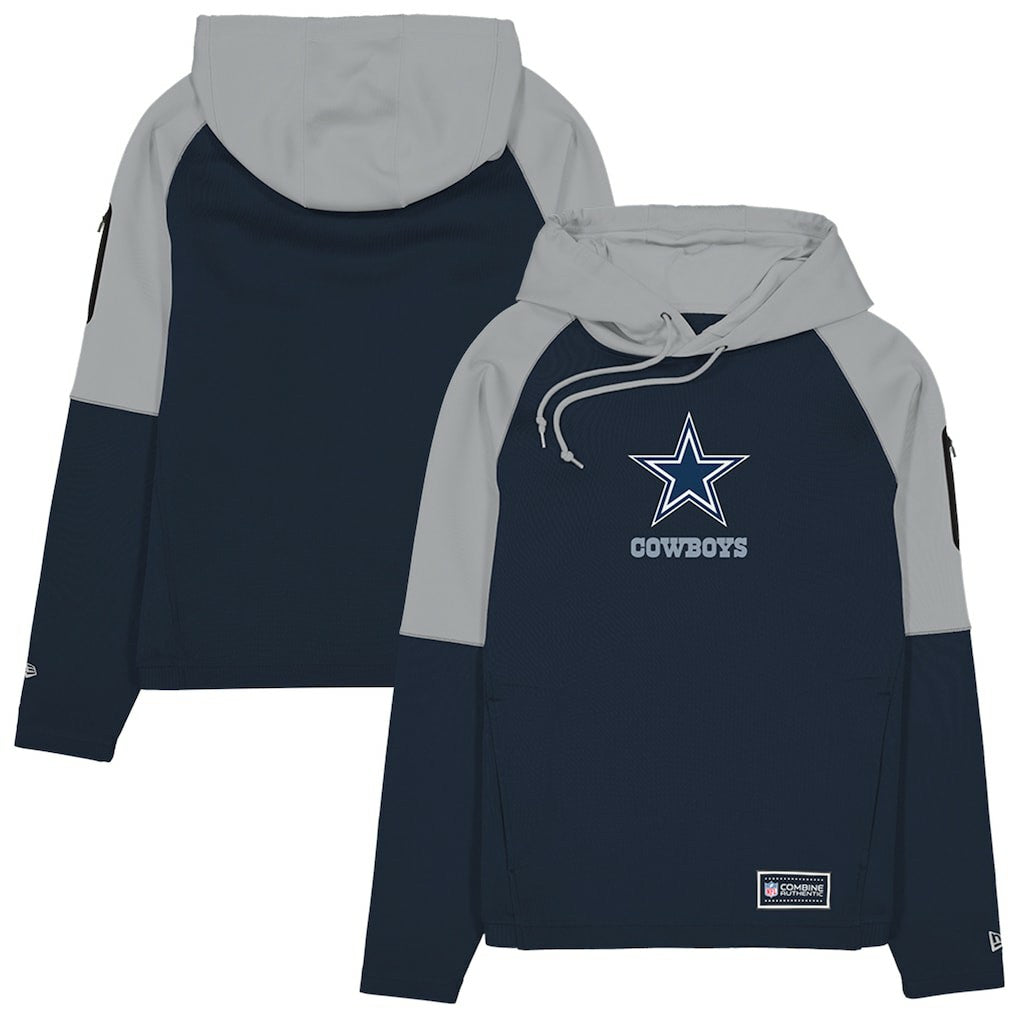 Combine Authentic Color Block Raglan Pullover Hoodie - Dallas Cowboys