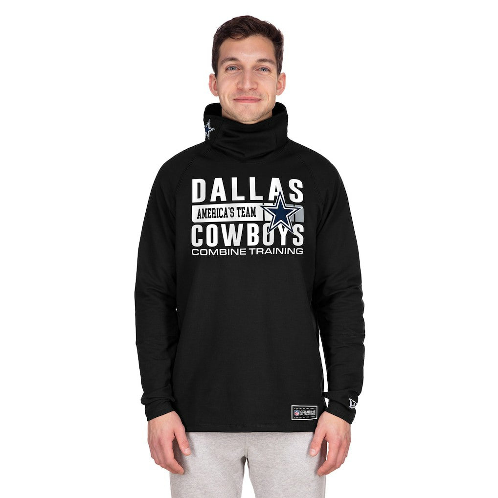 Functional Fandom Balaclava Helmet Stripe Tri-Blend Hoodie - Dallas Cowboys