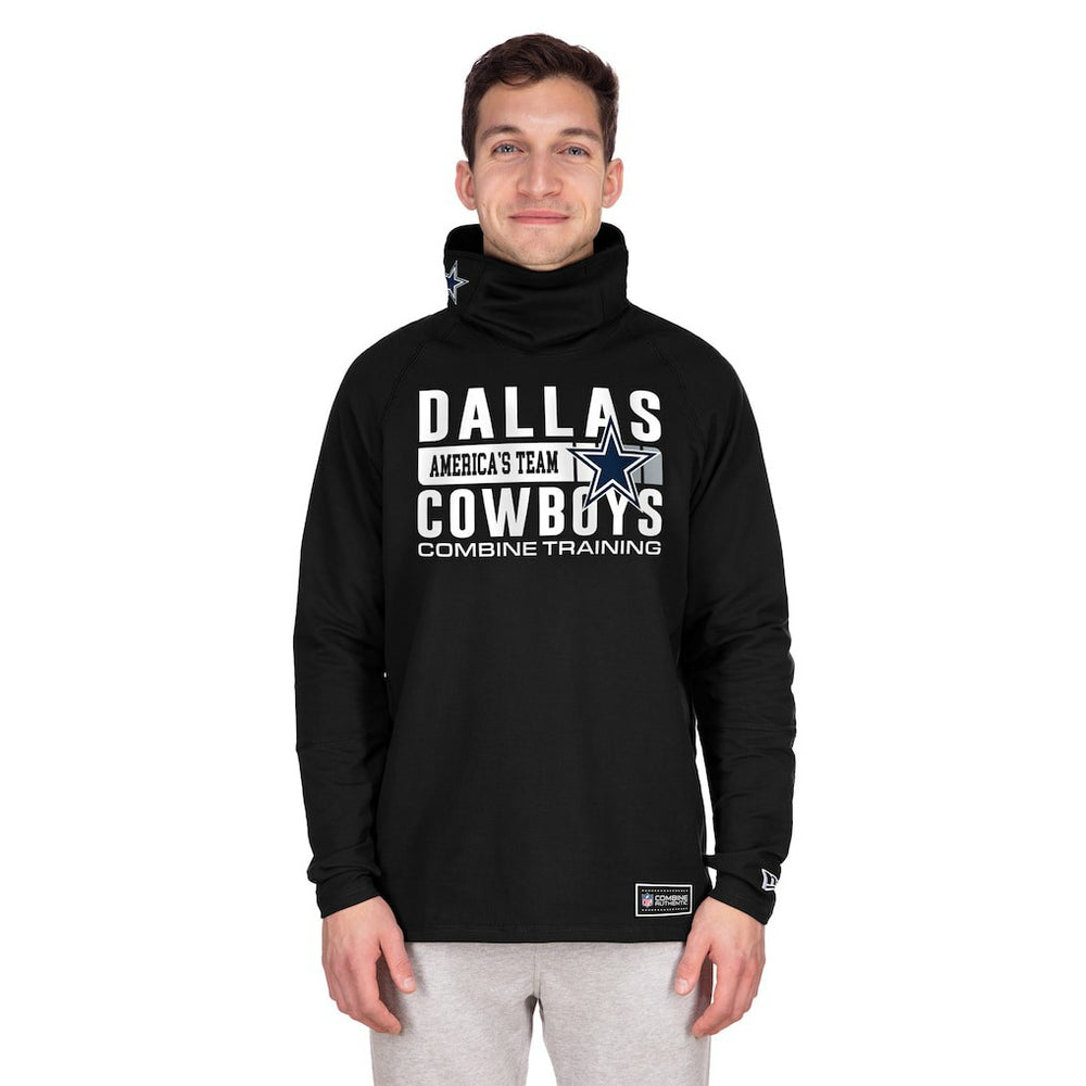 Functional Fandom Balaclava Helmet Stripe Tri-Blend Hoodie - Dallas Cowboys