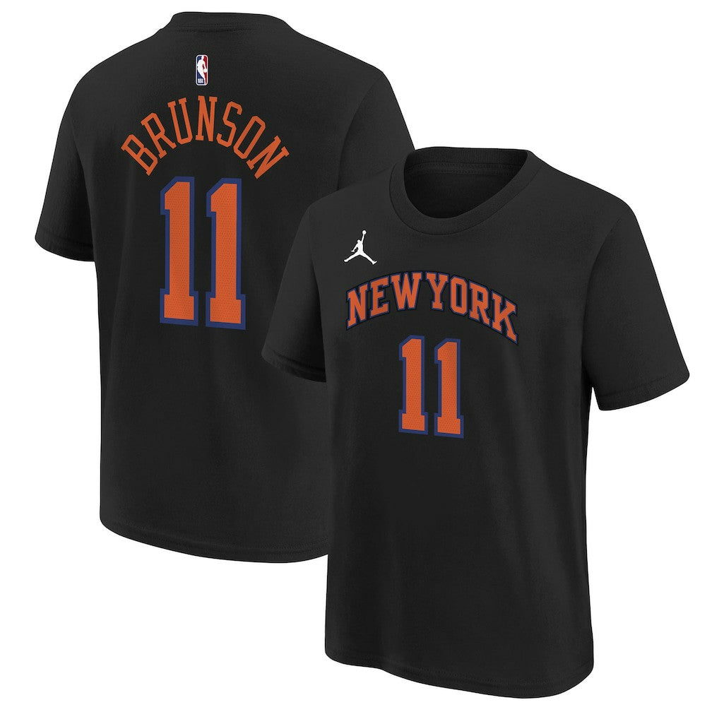 NBA Jalen Brunson New York Knicks Jordan Brand Youth Statement Edition Name & Number T-Shirt