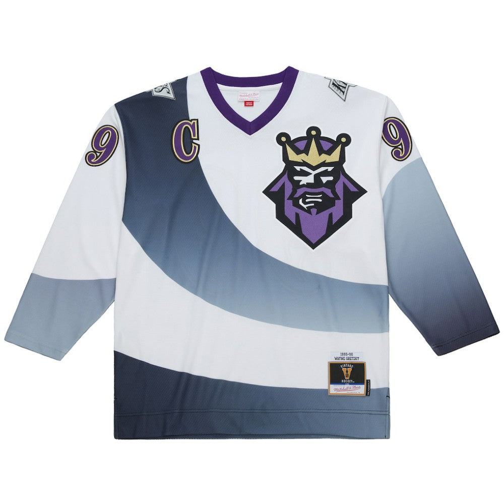 NHL White Wayne Gretzky Los Angeles Kings Mitchell & Ness Big & Tall 1995-96 Blue Line 2.0 Jersey