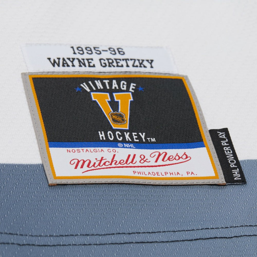 NHL White Wayne Gretzky Los Angeles Kings Mitchell & Ness Big & Tall 1995-96 Blue Line 2.0 Jersey