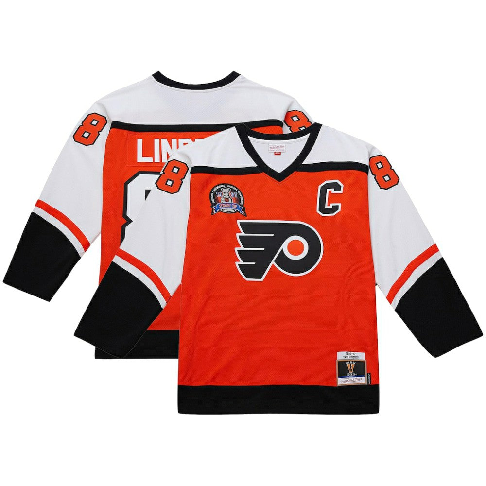 NHL Orange Eric Lindros Philadelphia Flyers Mitchell & Ness Big & Tall 1996-97 Blue Line 2.0 Jersey