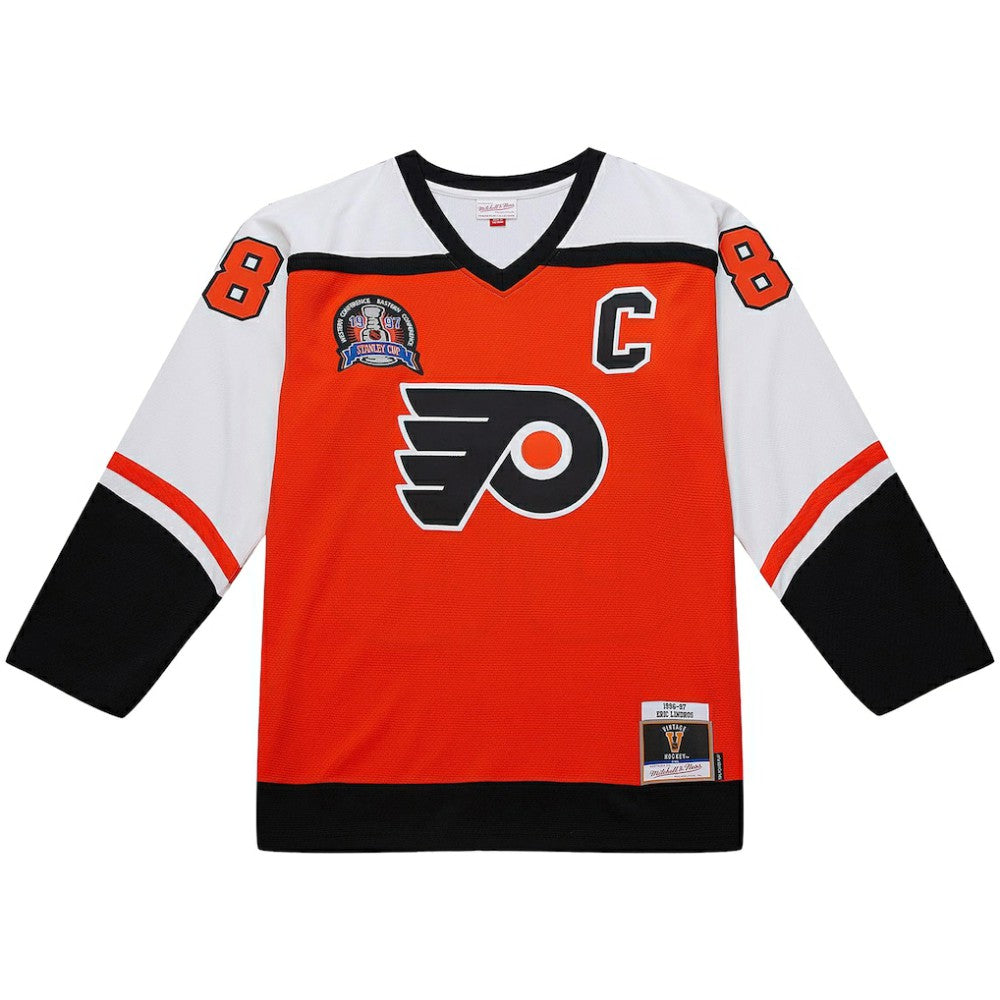 NHL Orange Eric Lindros Philadelphia Flyers Mitchell & Ness Big & Tall 1996-97 Blue Line 2.0 Jersey