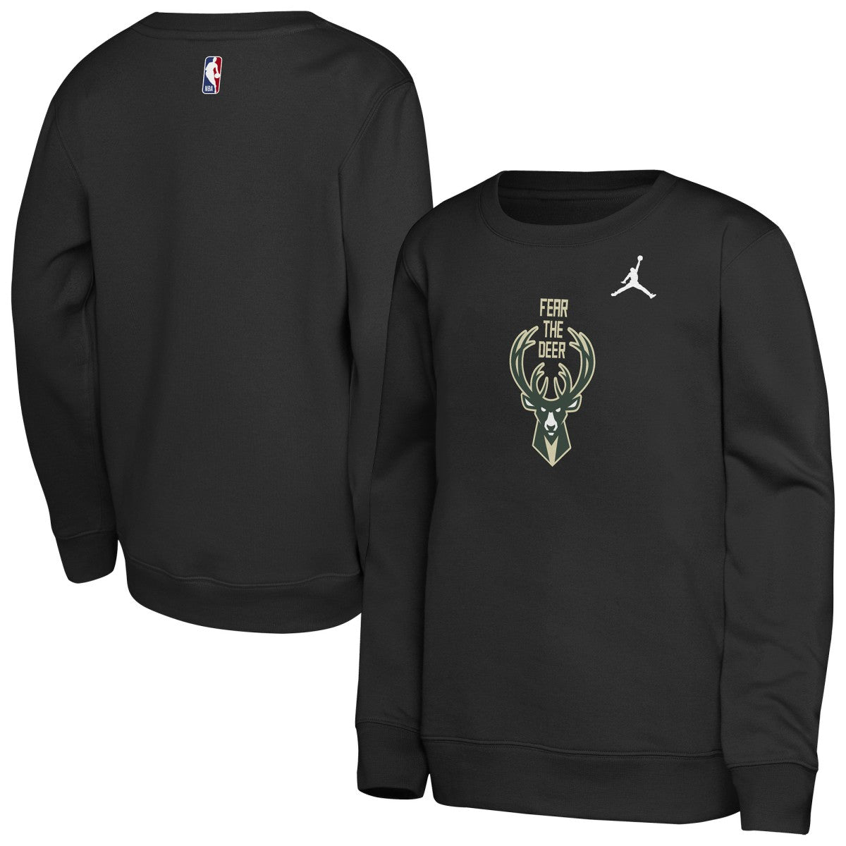 NBA Milwaukee Bucks Jordan Brand Youth Courtside Statement Edition Sweatshirt
