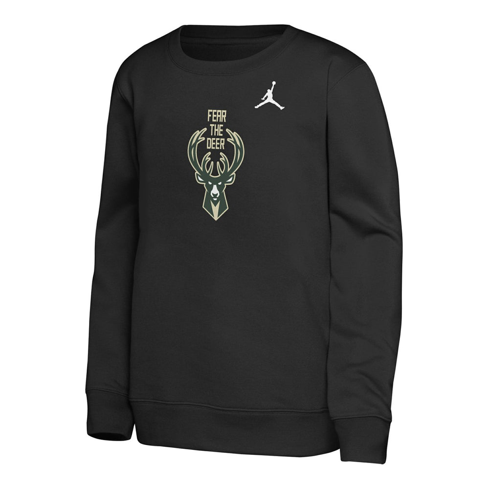 NBA Milwaukee Bucks Jordan Brand Youth Courtside Statement Edition Sweatshirt