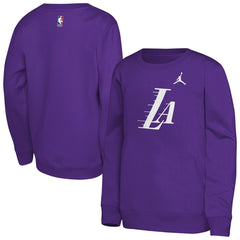 NBA Los Angeles Lakers Jordan Brand Youth Courtside Statement Edition Sweatshirt