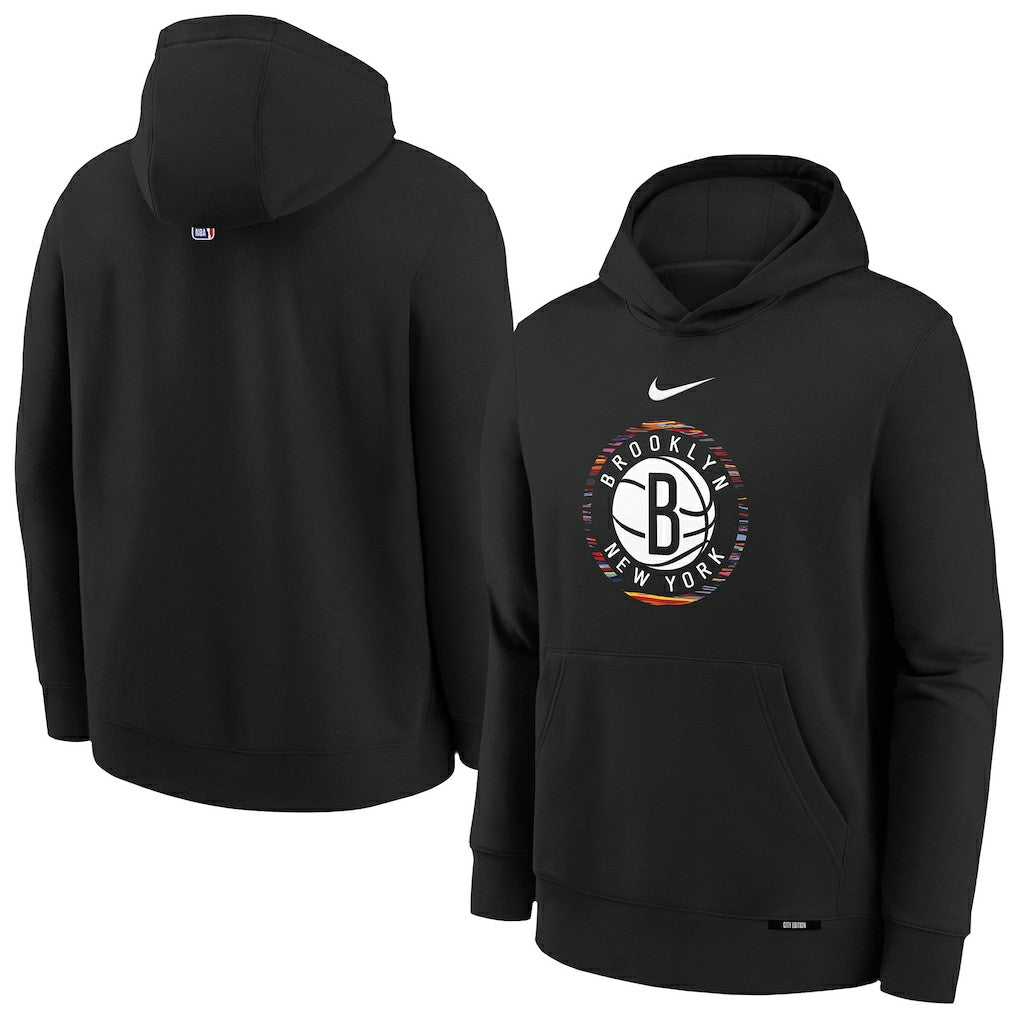 NBA Brooklyn Nets Youth 2025/26 City Edition Club Fleece Pullover Hoodie