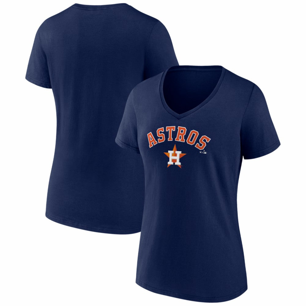 MLB Houston Astros Women's Logo V-Neck T-Shirt