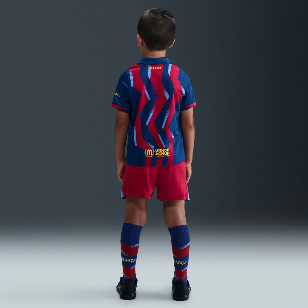 Barcelona Preschool 2025/26 Fourth Stadium Kit Set - Nike Blue/Red