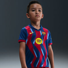 Barcelona Preschool 2025/26 Fourth Stadium Kit Set - Nike Blue/Red