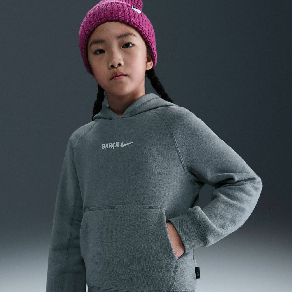 Barcelona Youth Air Raglan Hoodie - Nike Gray