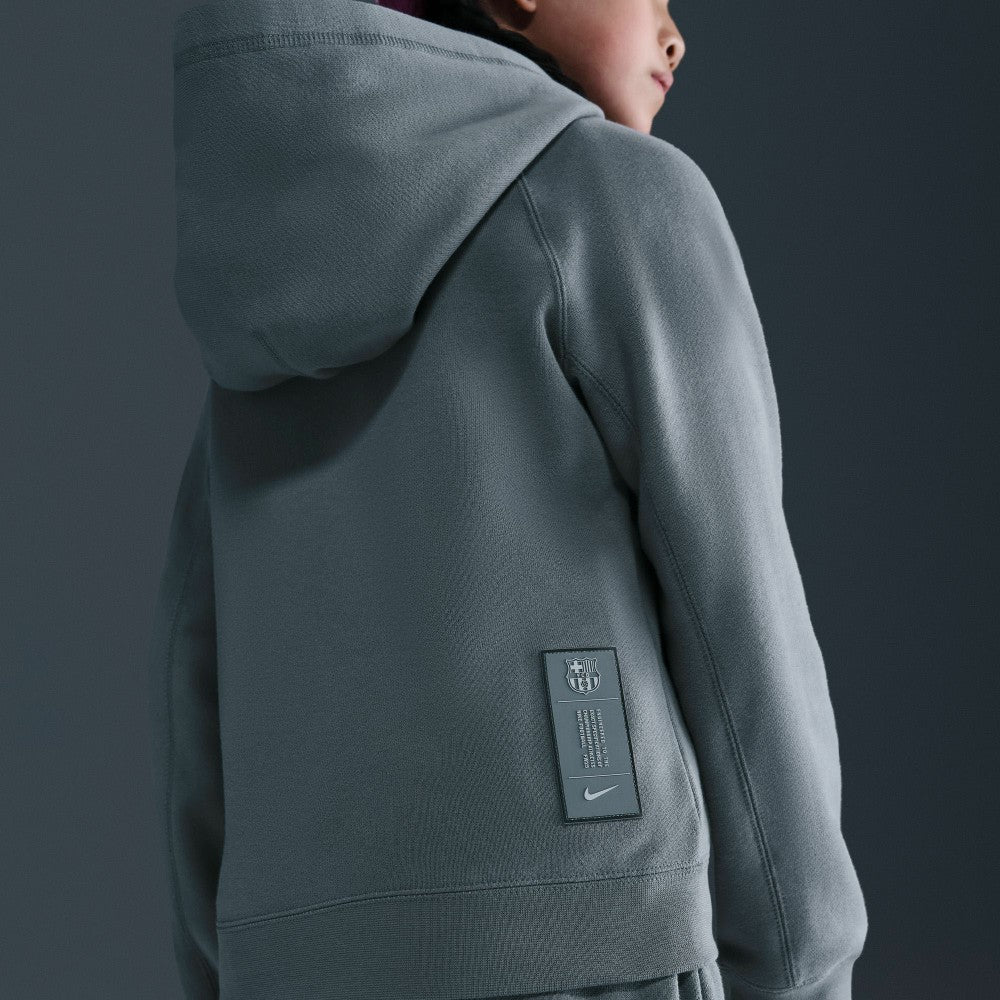 Barcelona Youth Air Raglan Hoodie - Nike Gray