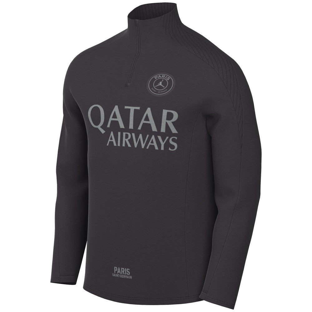 Paris Saint-Germain Strike Drill Quarter-Zip Long Sleeve Dri-FIT Top - Nike Anthracite