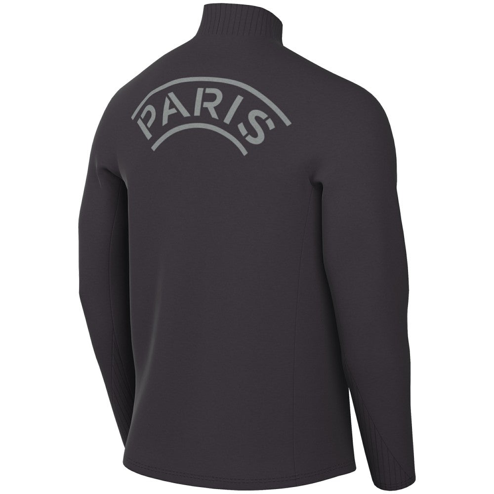 Paris Saint-Germain Strike Drill Quarter-Zip Long Sleeve Dri-FIT Top - Nike Anthracite