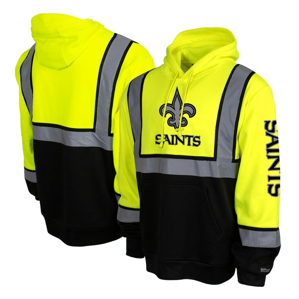 High-Visibility Safety Hooded Sweatshirt - New Orleans Saints