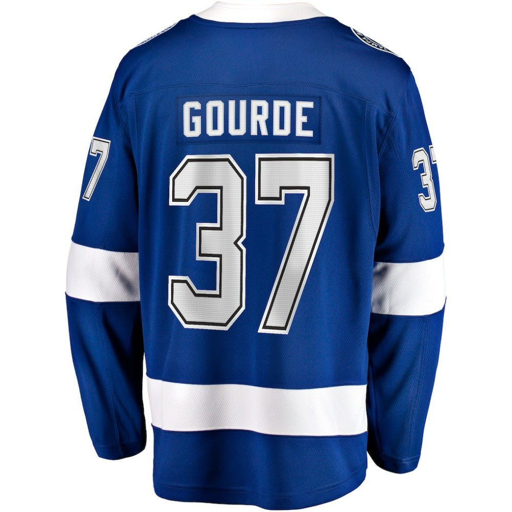 NHL Blue Yanni Gourde Tampa Bay Lightning Fanatics Home Breakaway Jersey