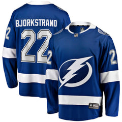 NHL Blue Oliver Bjorkstrand Tampa Bay Lightning Fanatics Home Breakaway Jersey