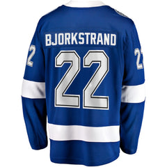 NHL Blue Oliver Bjorkstrand Tampa Bay Lightning Fanatics Home Breakaway Jersey
