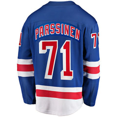 NHL Blue Juuso Parssinen New York Rangers Fanatics Home Breakaway Jersey