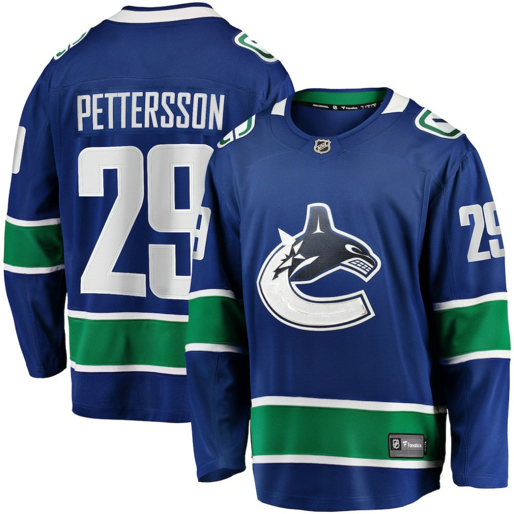 NHL Blue Marcus Pettersson Vancouver Canucks Fanatics Home Breakaway Jersey
