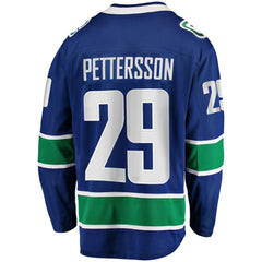 NHL Blue Marcus Pettersson Vancouver Canucks Fanatics Home Breakaway Jersey