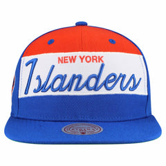 NHL Royal New York Islanders Mitchell & Ness Retro Script Colorblock Snapback Hat