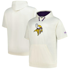Profile Big & Tall Chest Print and Logo Short Sleeve Pullover Hoodie - Minnesota Vikings