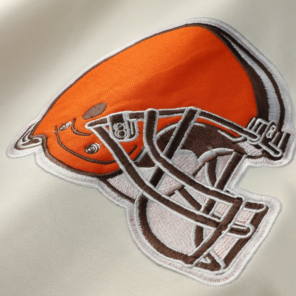 Profile Big & Tall Chest Print and Logo Short Sleeve Pullover Hoodie - Cleveland Browns
