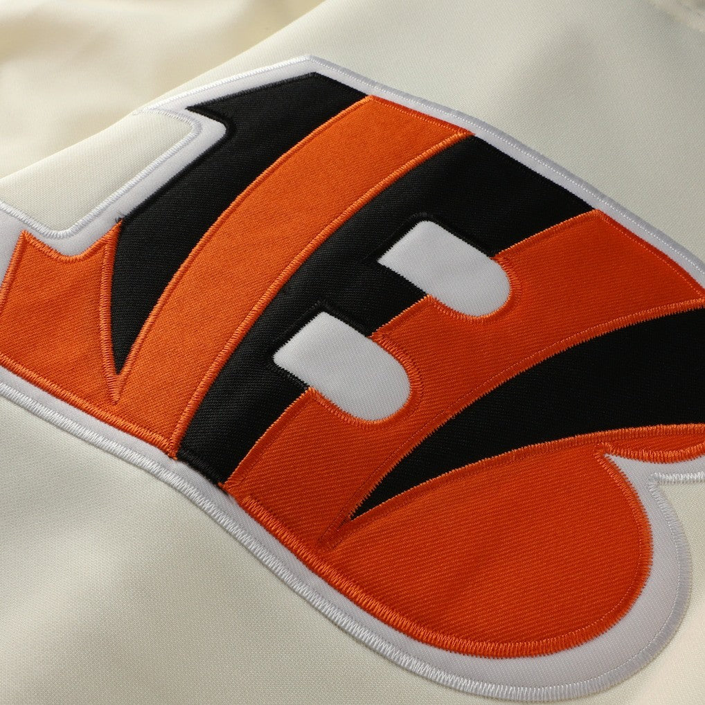 Profile Big & Tall Chest Print and Logo Short Sleeve Pullover Hoodie - Cincinnati Bengals